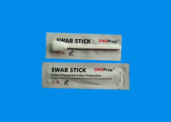 KC 70% IPA Alkohol Dan 2% Chlorhexidine Gluconate Chg Swabsticks Foam Tip