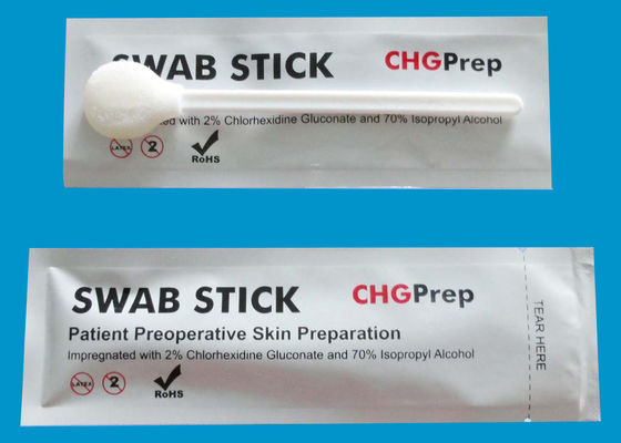 Disposable Foam Surgical CHG Swab 70% Isopropyl Alcohol IPA 2% CHG Swabstick