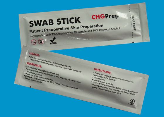 Antiseptik Kulit CHG Chlorhexidine Swabstick Snap Penyeka Alkohol Steril