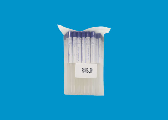 CM-FS913 Nylon Berbondong-bondong Penyeka Dengan Tabung Panjang / Kantong Plastik DNA Sampling Swab