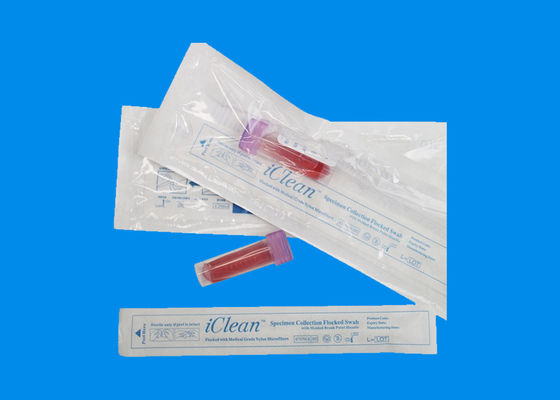 Nylon Flocked Nasopharyngeal Viral Swab Dengan Solusi Pengawetan Swab Viral Transport