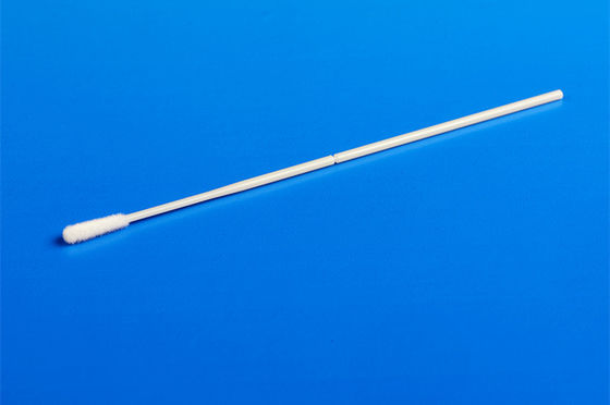 Koleksi Spesimen Swab Stik Hidung Tenggorokan Steril Nasopharyngeal Dry Flocked Swab