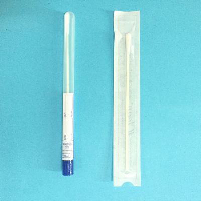 Koleksi Spesimen Swab Stik Hidung Tenggorokan Steril Nasopharyngeal Dry Flocked Swab