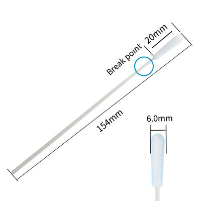 Koleksi Virus Buccal Sterile Flocked Swab Nylon Kelas II
