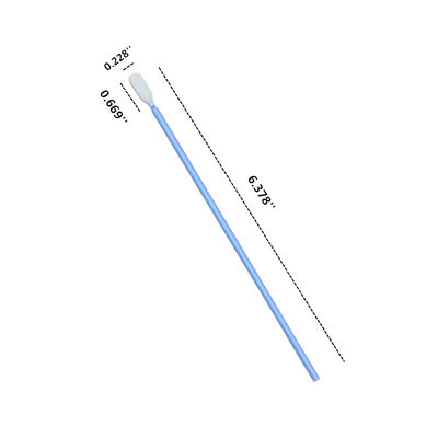 CM-PS761M Pegangan Panjang Cleanroom Swab Double Layer Microfiber Swab Tongkat Sekali Pakai