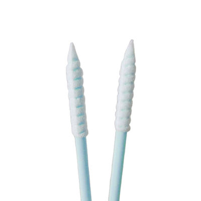 CM-PS752 Slim Pointed Spiral Head Esd Foam Polyester Cleanroom Penyeka untuk Pembersihan Elektronik