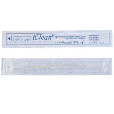 DNA Nasal Flocked Swab Disposable Sampling Swab Untuk Nasopharyngeal