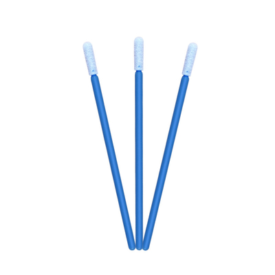 CM FS1702 Industri Microfib Foam Tip Swab Kepala Bulat Pegangan Biru