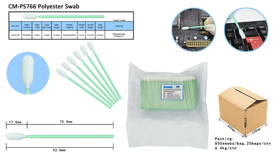 CM-PS766 Double Layer Rajutan Poliester Pembersih Swab Kepala Fleksibel