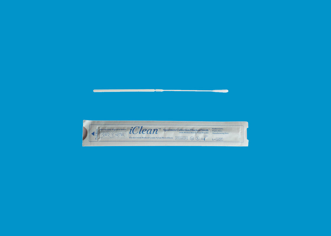 Laboratorium Berbondong-bondong Spesimen Nilon Disposable Sterile Swab Transport Tongkat Usap Nasofaring