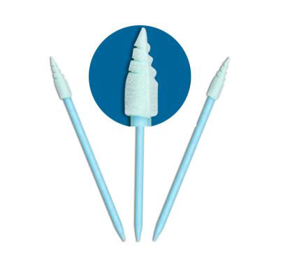 CM-FS751 Disposable Open Cell Tip Cleanroom Foam Swab Stick Industrial Pointed Spiral Head